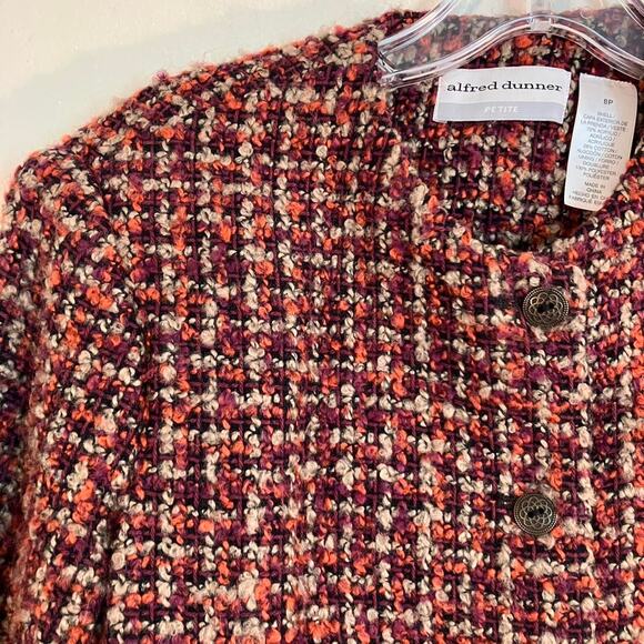 Alfred‎ Dunner Petite Knitted Tweed Blazer Jacket - Picture 2 of 5